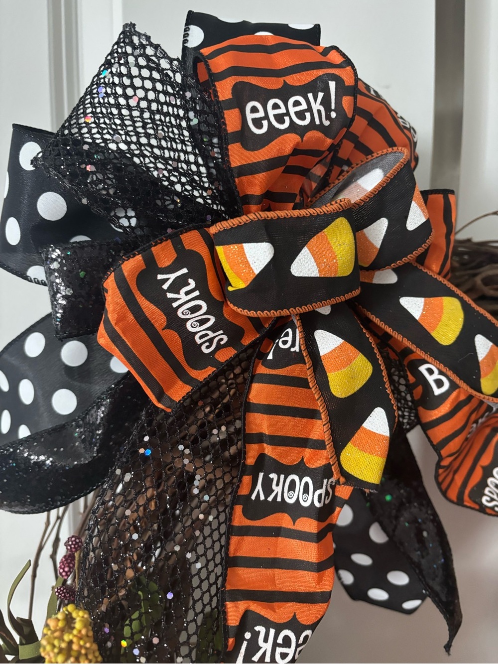 Spooky Season Boo Bow DIY Wreath Halloween Bow Custom Design Final Sale